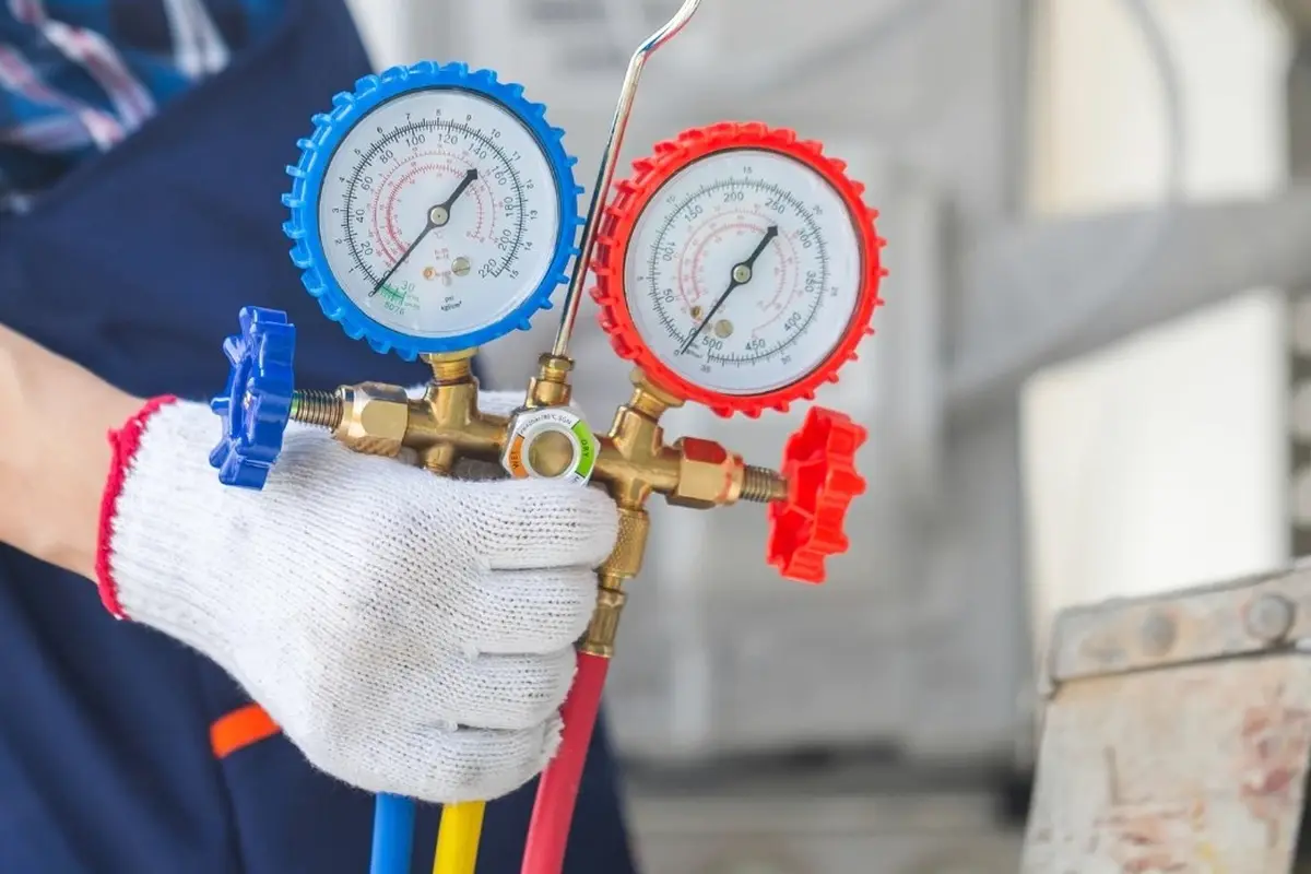 Electric Furnace Repair in Downtown Monterey Park Monterey Park CA — pressure gauges during furnace service