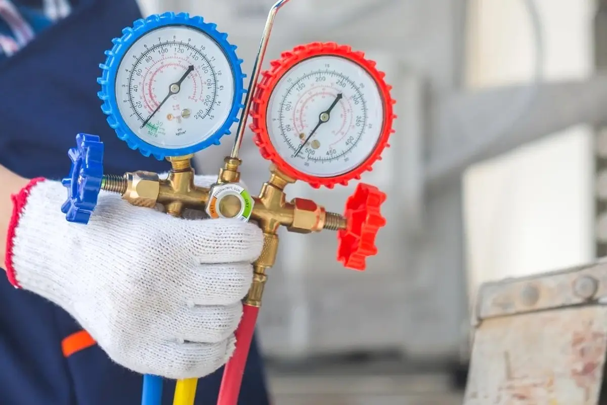 Electric Furnace Repair in Garvey Ranch Monterey Park CA — pressure gauges during furnace service