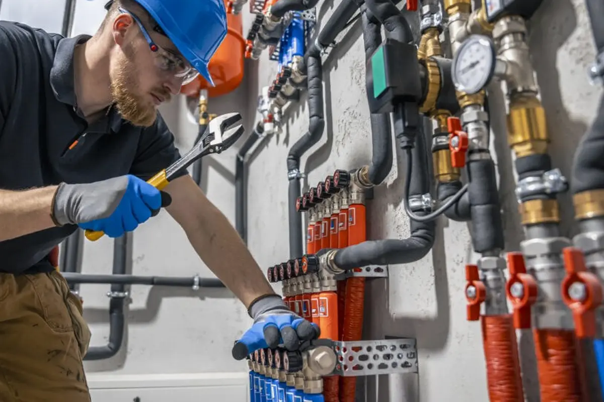 Emergency Furnace Repair in Garvey Ranch Monterey Park CA — technician working on a residential furnace