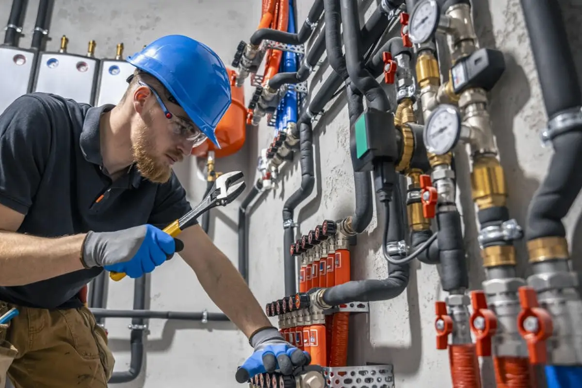Emergency Furnace Repair in Sequoia Monterey Park CA — technician working on a residential furnace