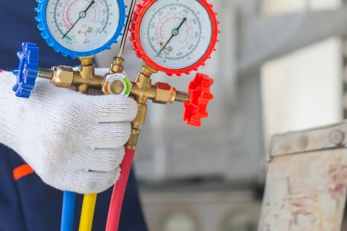 Furnace Blower Motor Repair in Downtown Monterey Park Monterey Park CA — pressure gauges during furnace service