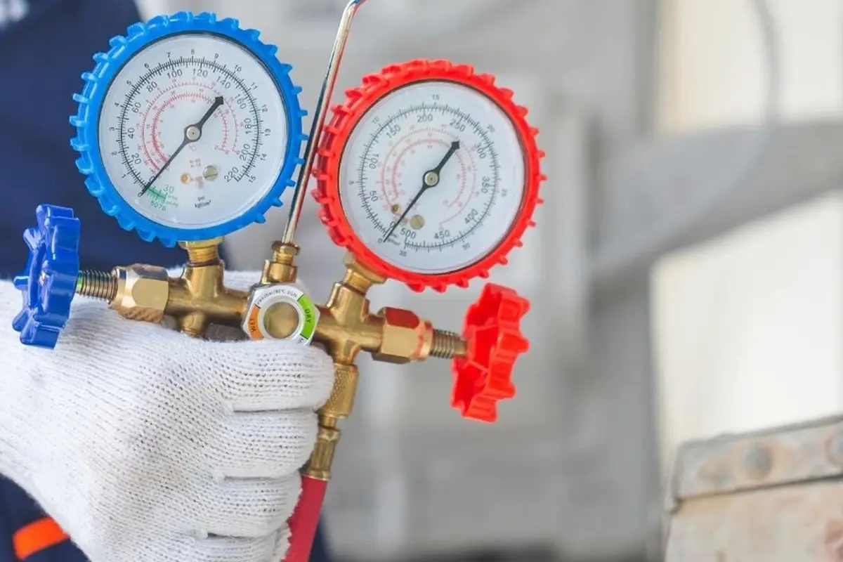 Furnace Blower Motor Repair in Garvey Ranch Monterey Park CA — pressure gauges during furnace service