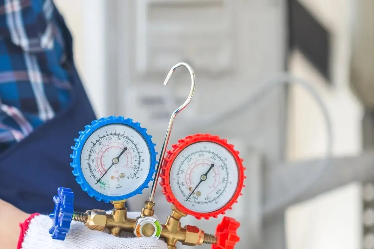 Furnace Blower Motor Repair in North Monterey Park Monterey Park CA — pressure gauges during furnace service