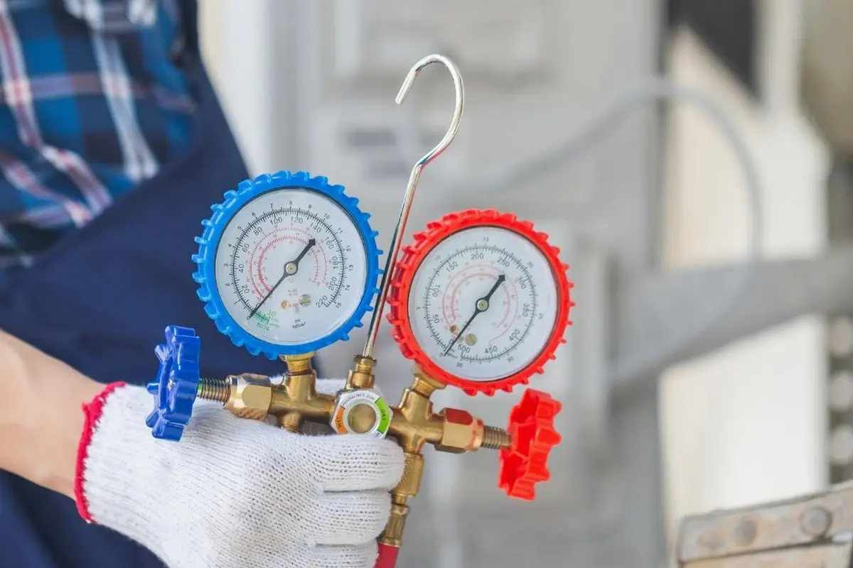 Furnace Igniter Replacement in Brightwood Monterey Park CA — pressure gauges during furnace service