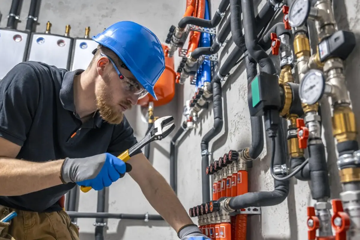 Furnace Installation & Replacement in Downtown Monterey Park Monterey Park CA — technician working on a residential furnace