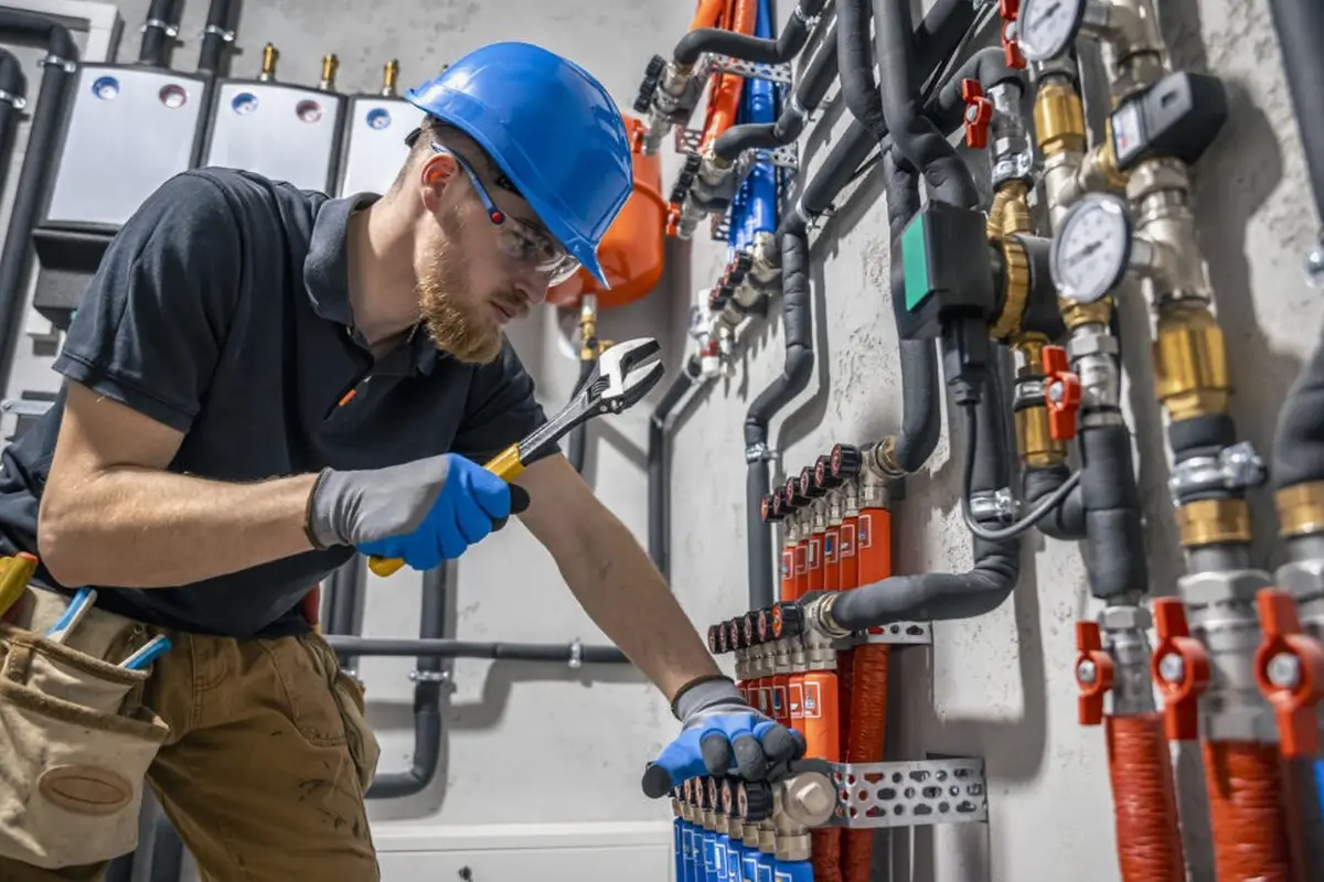 Furnace Installation & Replacement in Ramona Acres Monterey Park CA — technician working on a residential furnace