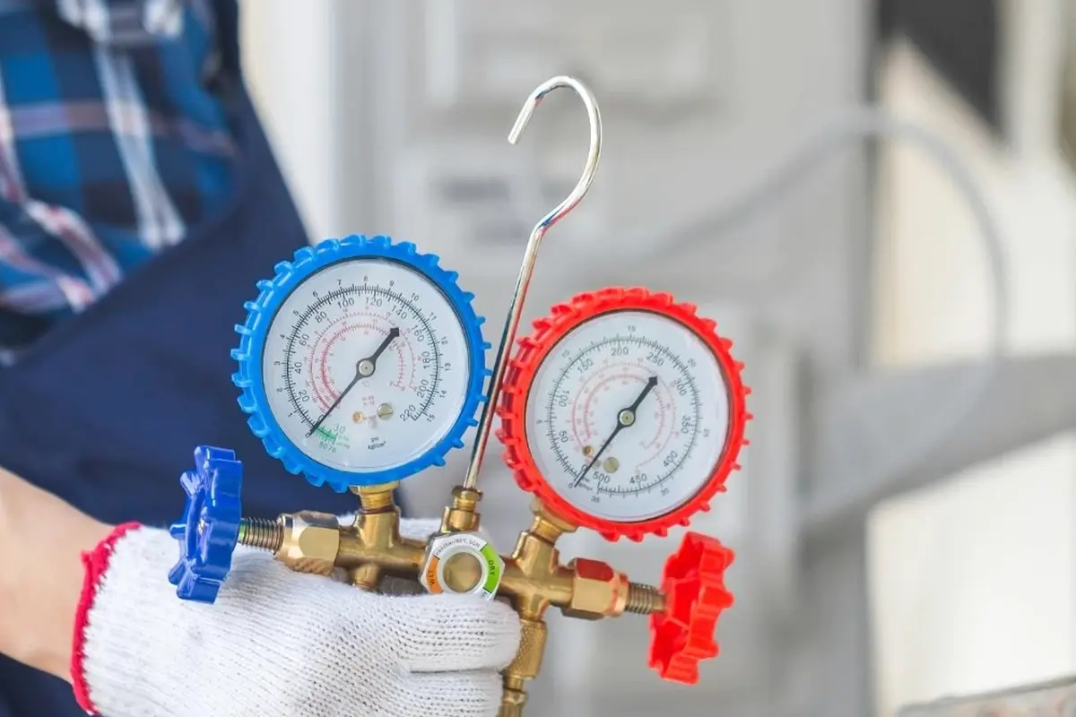 Furnace Maintenance & Tune-Up in Brightwood Monterey Park CA — pressure gauges during furnace service