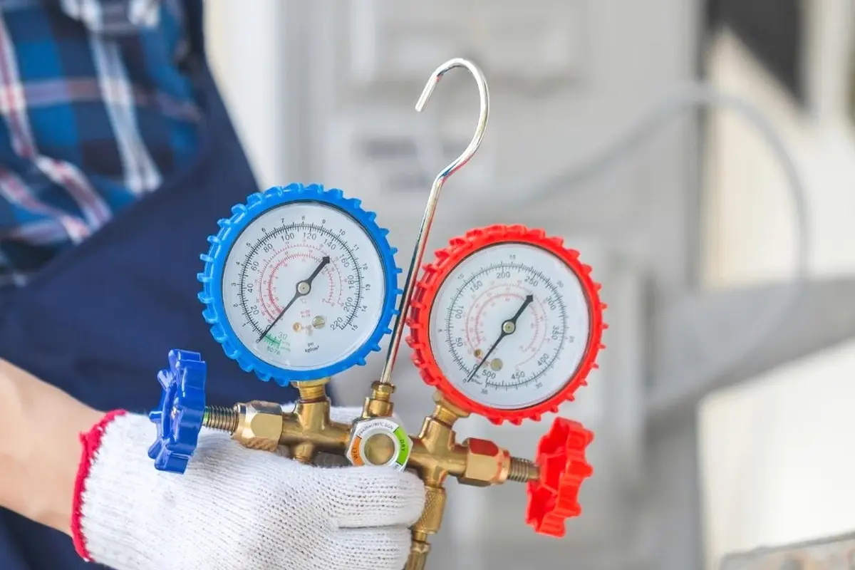 Gas Furnace Repair in Barnes Park Monterey Park CA — pressure gauges during furnace service
