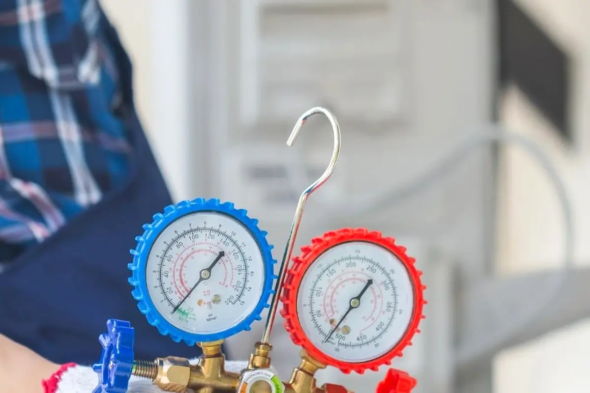 Gas Furnace Repair in Ramona Acres Monterey Park CA — pressure gauges during furnace service