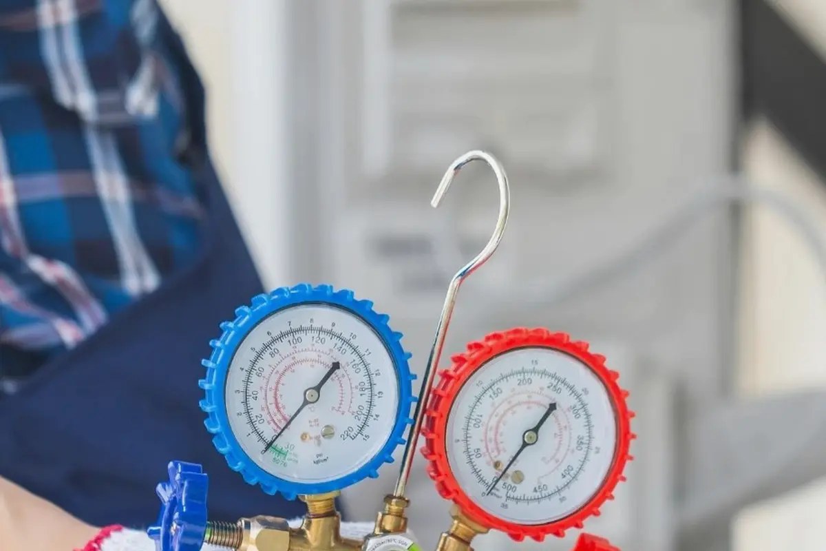 Heat Exchanger Repair in Midwick Monterey Park CA — pressure gauges during furnace service