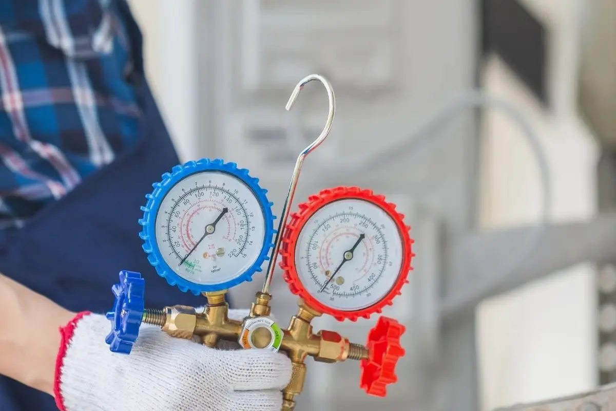 Heat Exchanger Repair in Sequoia Monterey Park CA — pressure gauges during furnace service