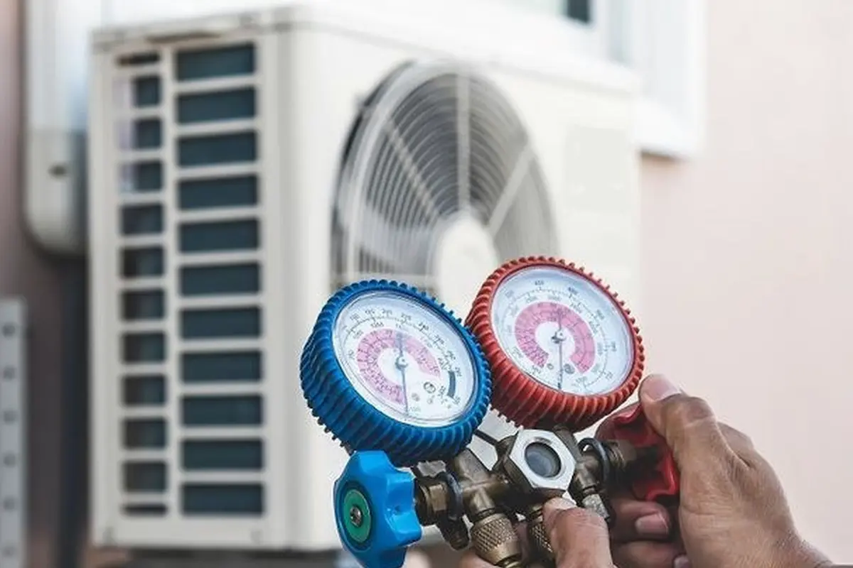 Thermostat Repair & Replacement in Brightwood Monterey Park CA — pressure gauges during furnace service