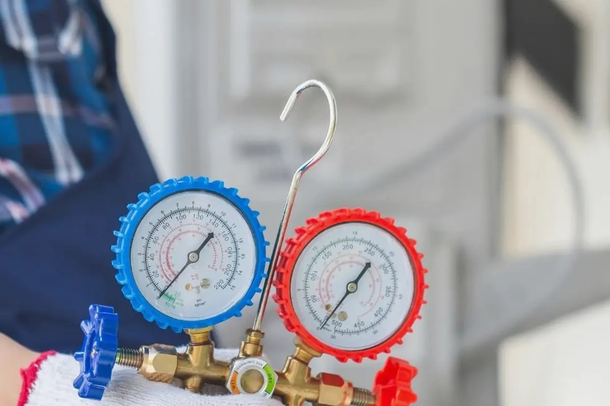 Thermostat Repair & Replacement in Elder Park Monterey Park CA — pressure gauges during furnace service