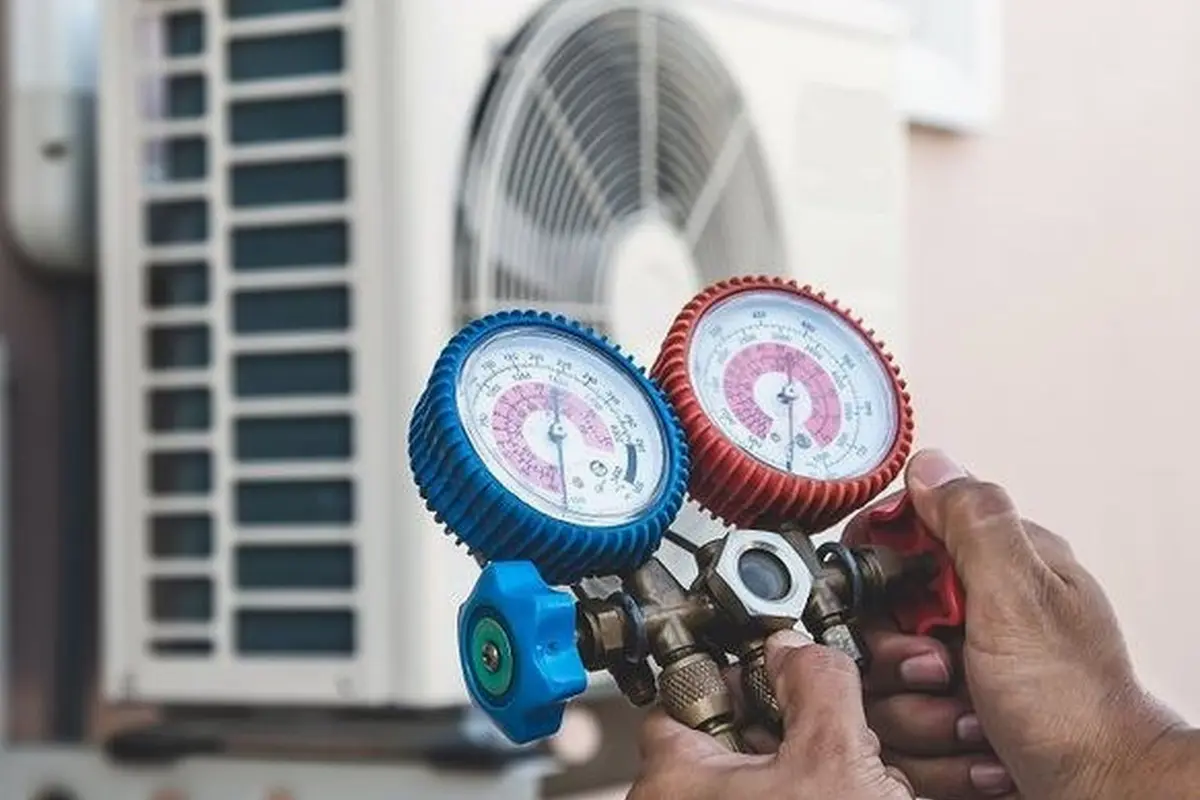 Thermostat Repair & Replacement in Midwick Monterey Park CA — pressure gauges during furnace service