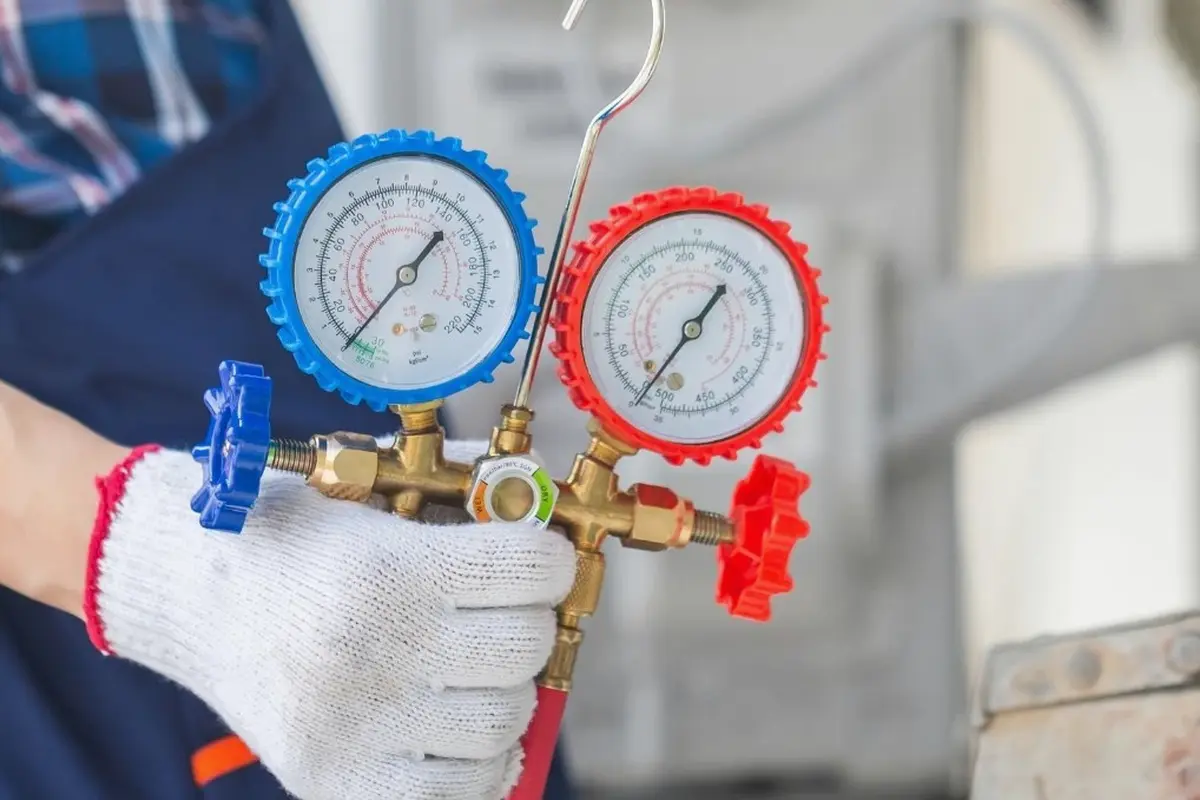 Thermostat Repair & Replacement in Ramona Acres Monterey Park CA — pressure gauges during furnace service