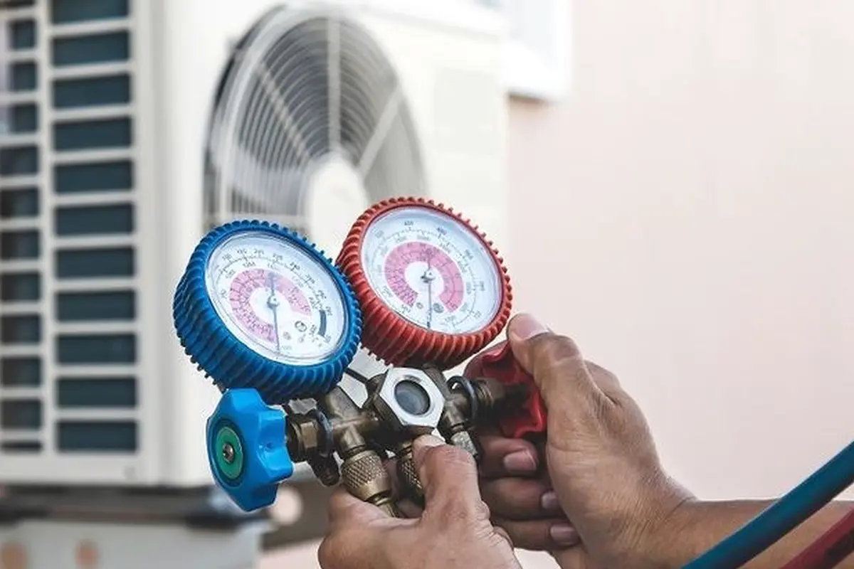 Thermostat Repair & Replacement in Sequoia Monterey Park CA — pressure gauges during furnace service