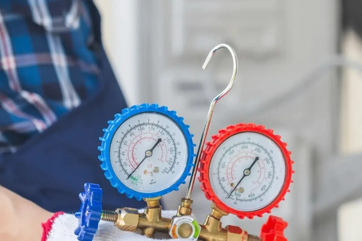 Wall Furnace Repair in Barnes Park Monterey Park CA — pressure gauges during furnace service