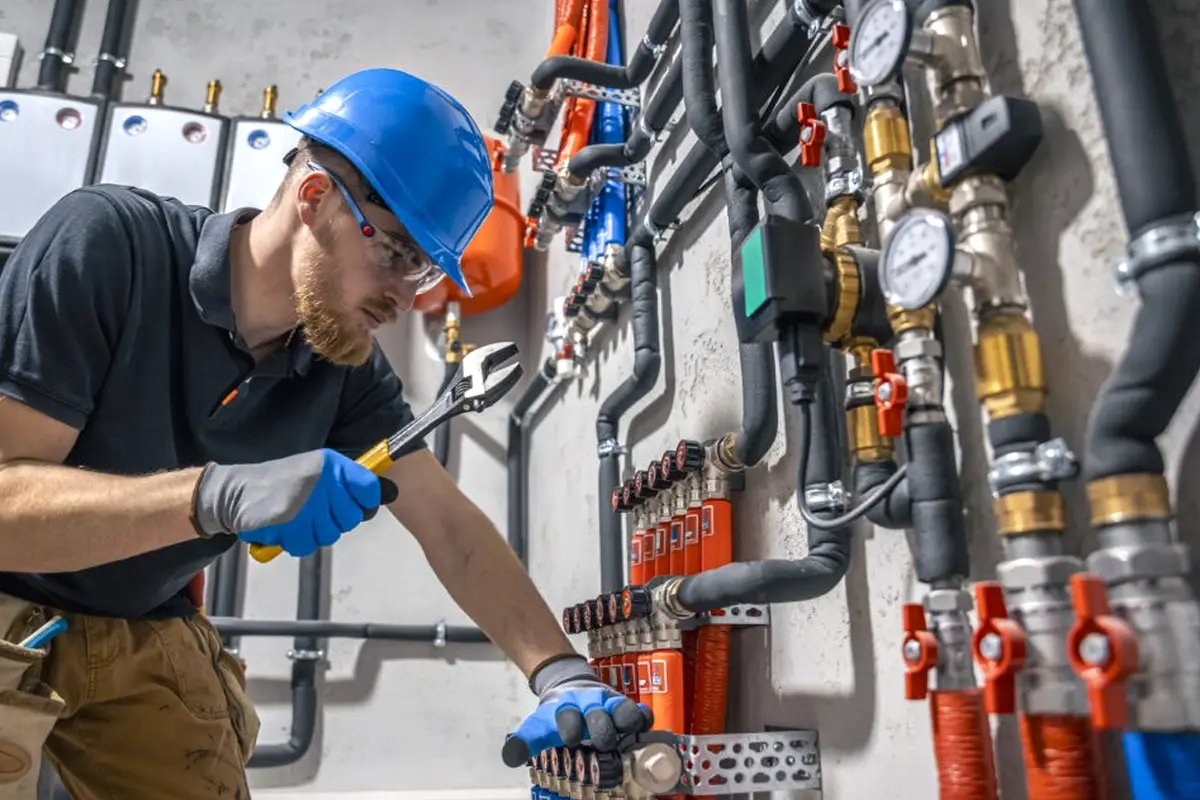 Wall Furnace Repair in Brightwood Monterey Park CA — technician working on a residential furnace