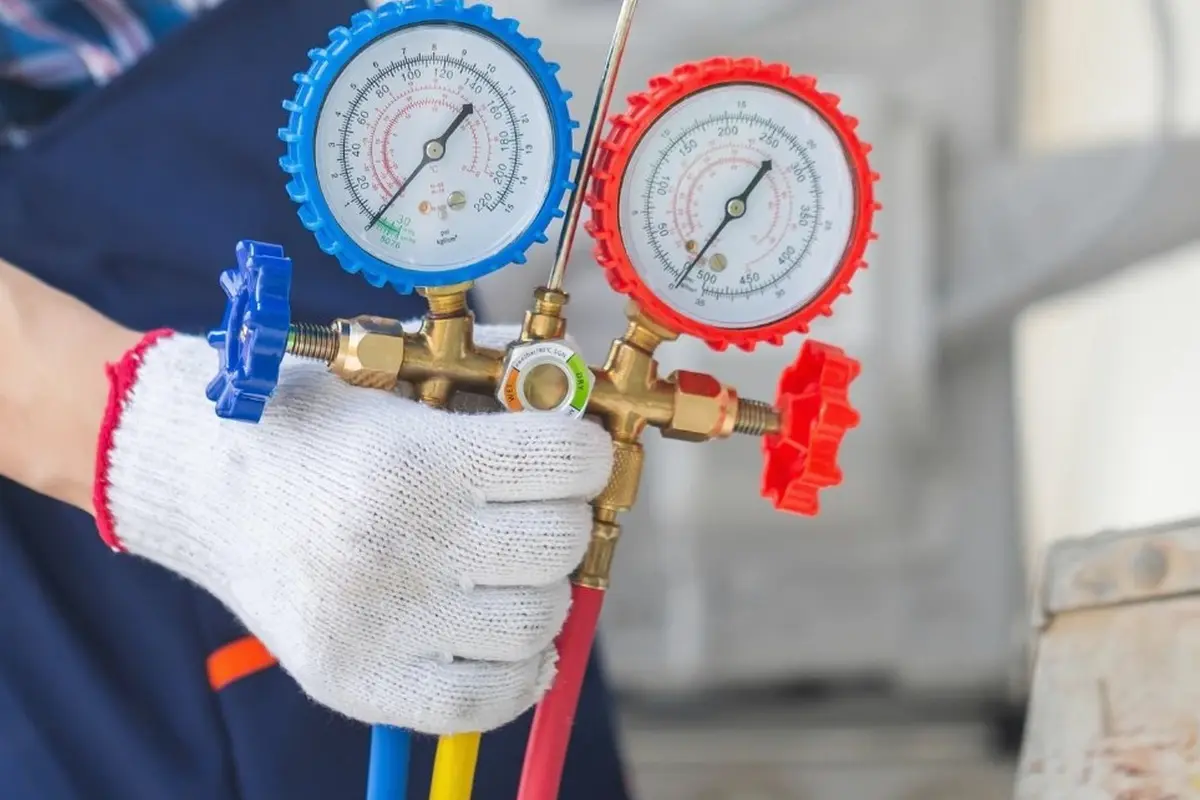 Wall Furnace Repair in Brightwood Monterey Park CA — pressure gauges during furnace service