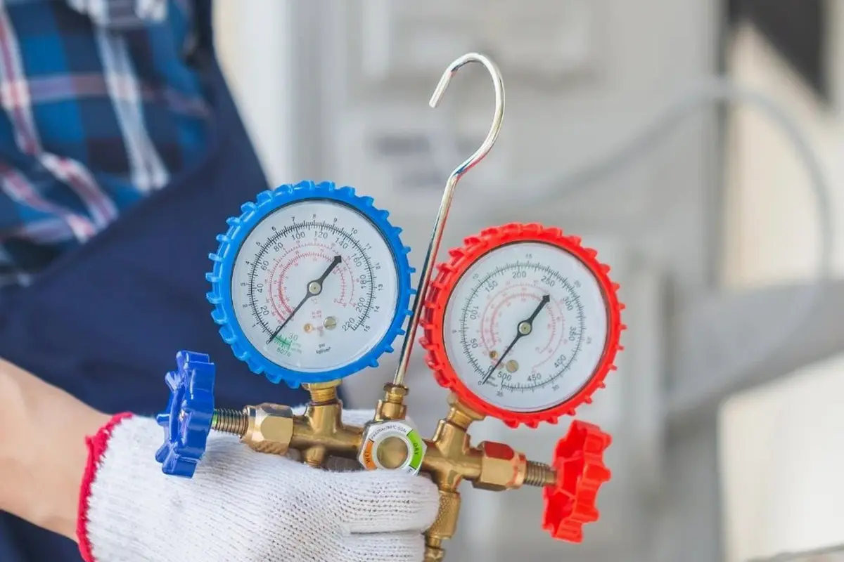 Wall Furnace Repair in Garvey Ranch Monterey Park CA — pressure gauges during furnace service