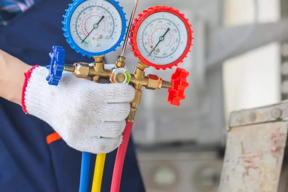 Wall Furnace Repair in Midwick Monterey Park CA — pressure gauges during furnace service