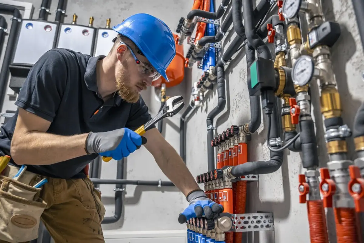 Furnace Installation and Replacement Monterey Park CA — technician working on a residential furnace