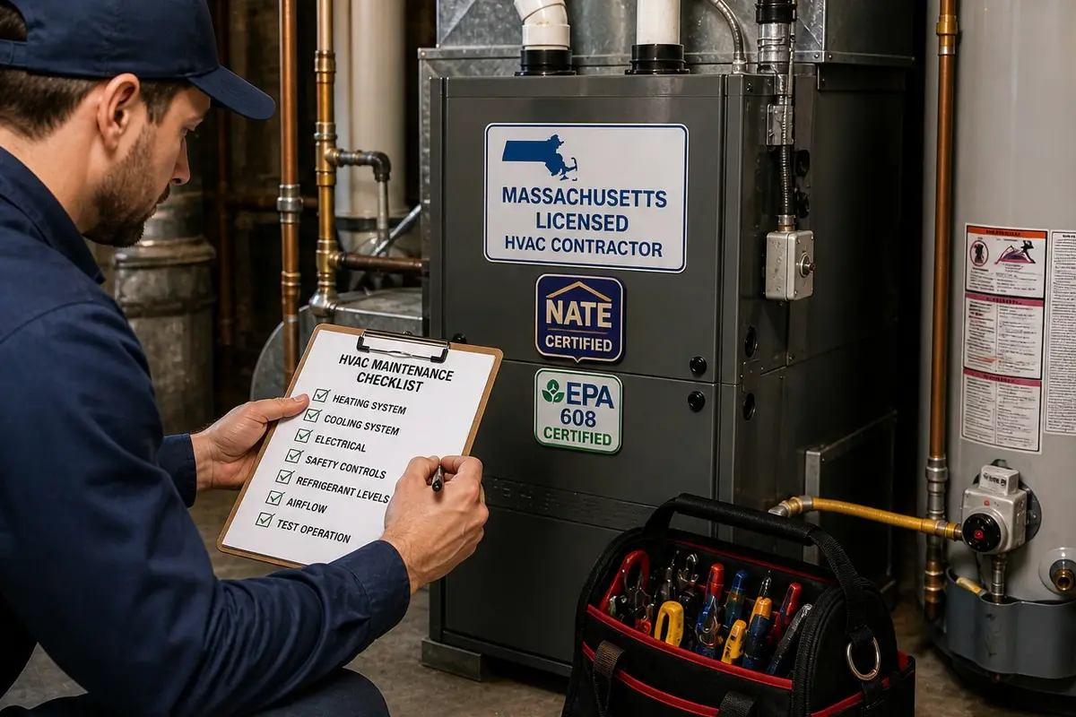 Furnace Maintenance and Tune-Up Monterey Park CA — technician performing furnace maintenance