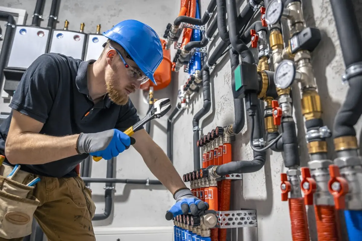 Wall Furnace Repair Monterey Park CA — technician working on a residential furnace